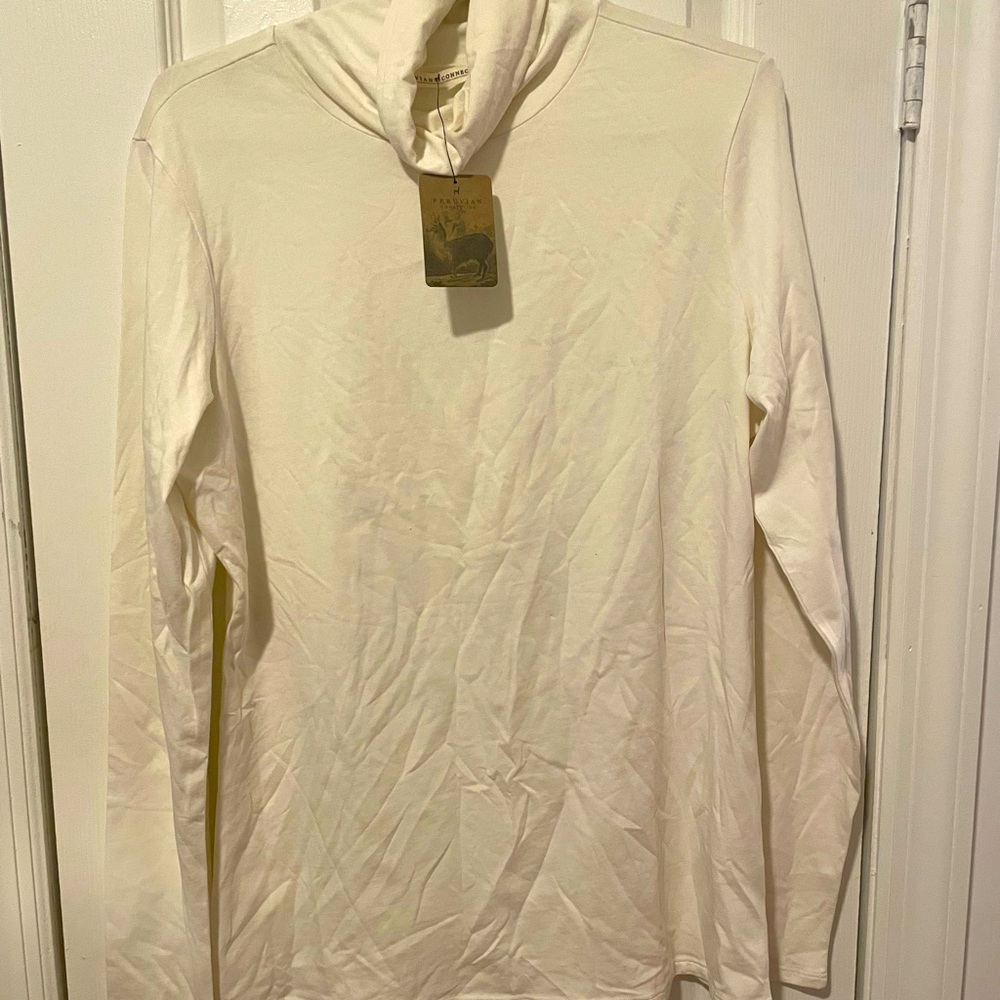 NWT Peruvian Connection ivory/offwhite turtleneck